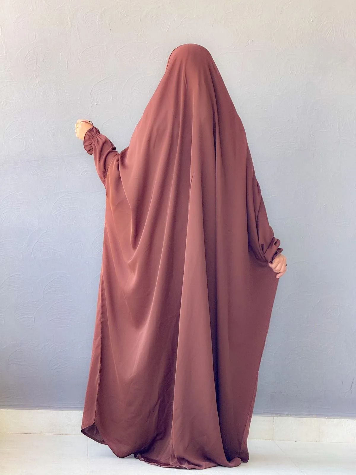 Women's Saudi Jalbab Abaya - Brown