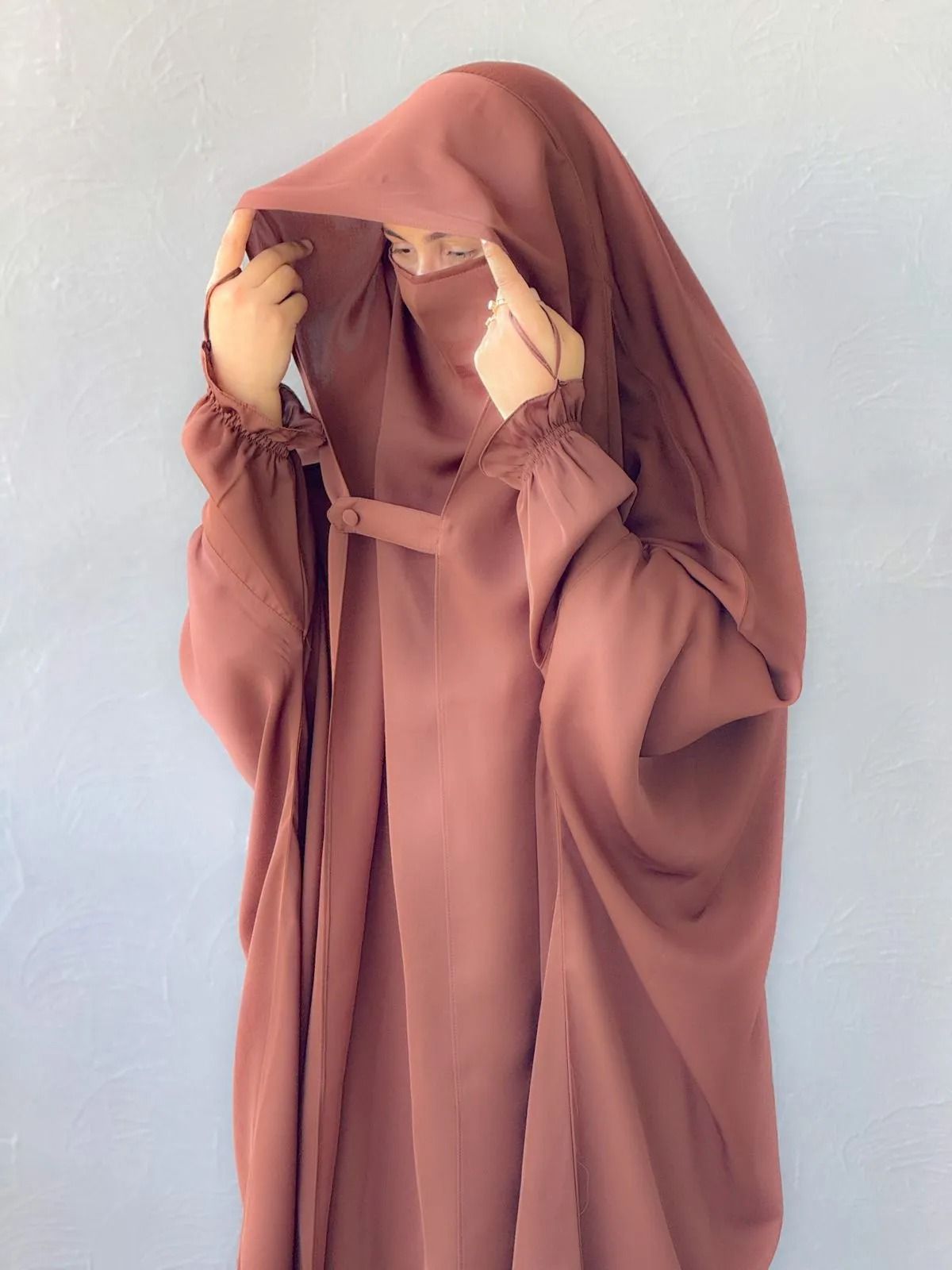 Women's Saudi Jalbab Abaya - Brown