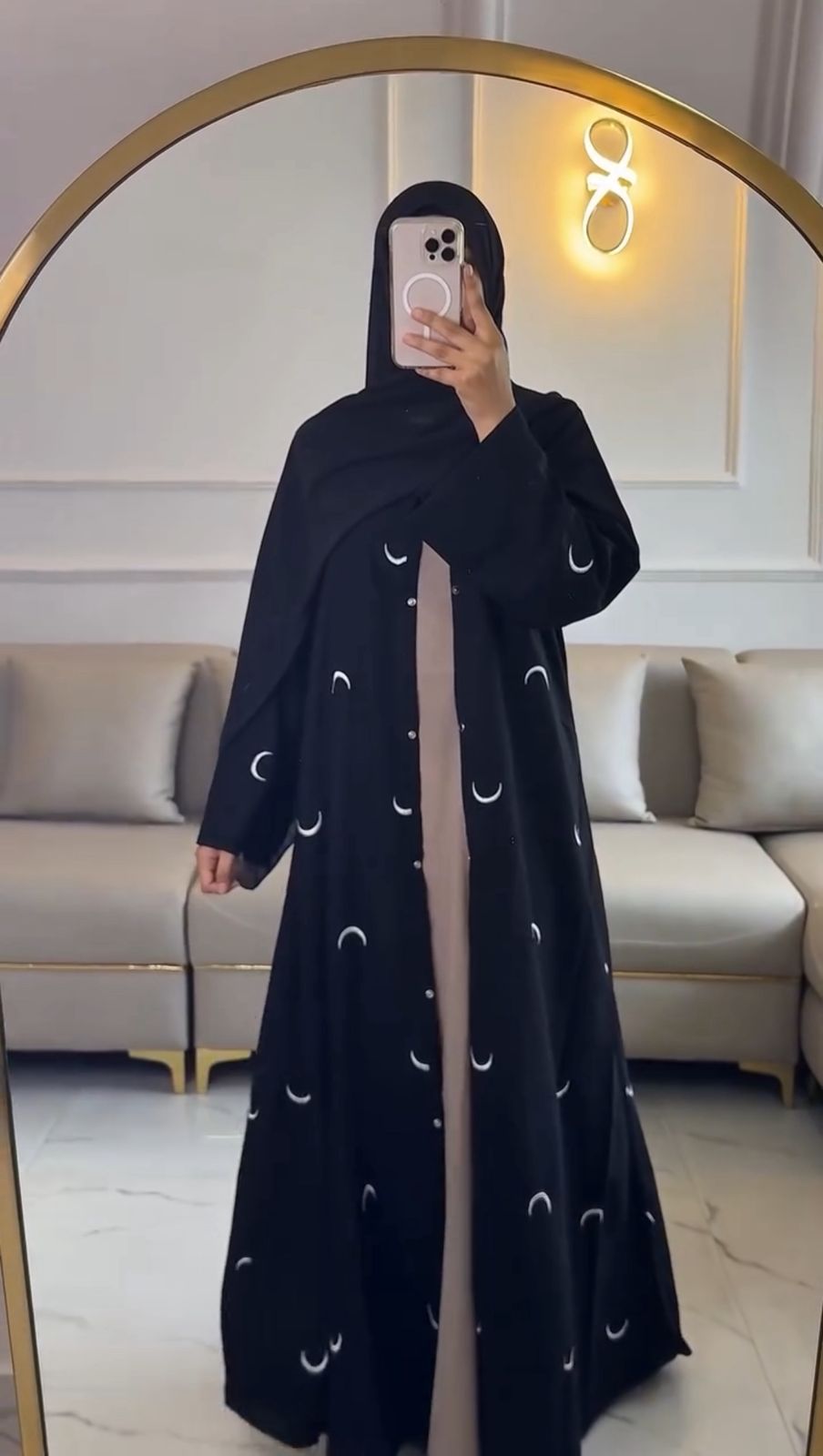 Women's Chand Embroidery Abaya With Stoller