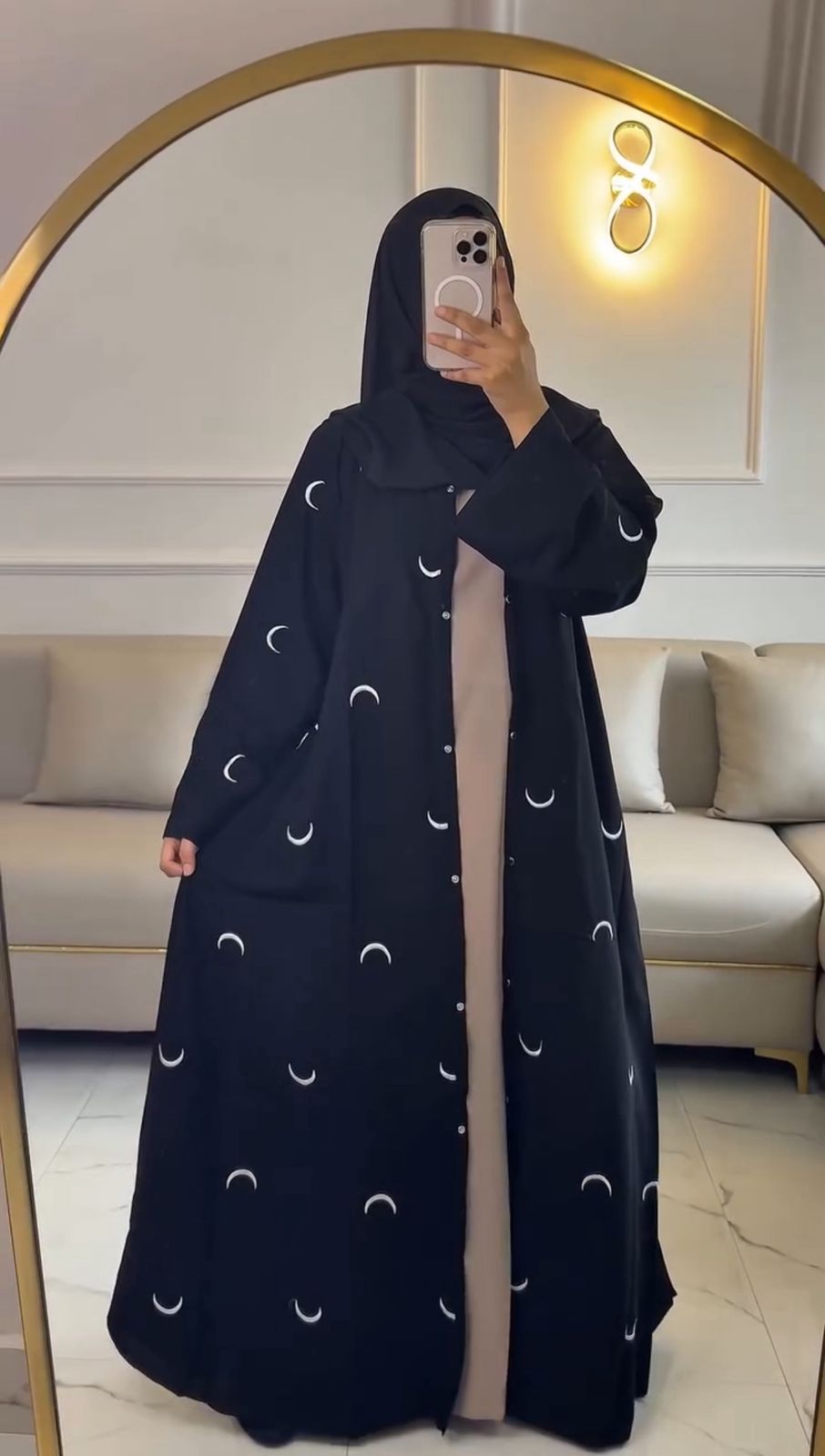 Women's Chand Embroidery Abaya With Stoller