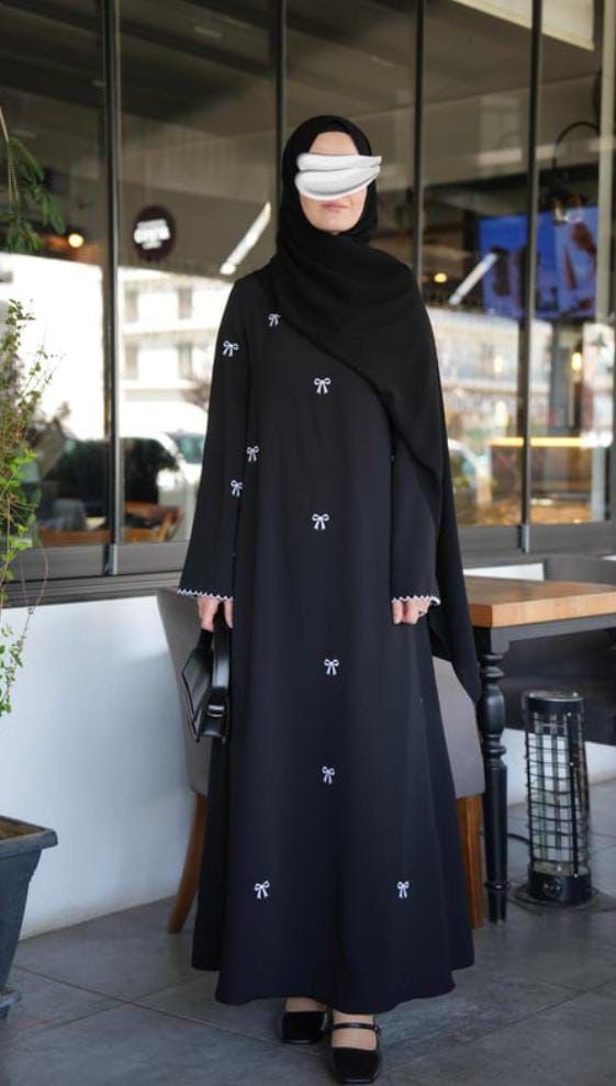 Women's Bow Embroidered Abaya