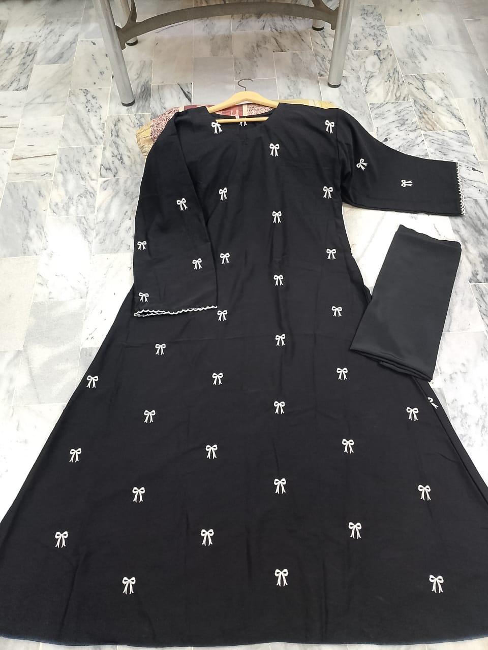 Women's Bow Embroidered Abaya